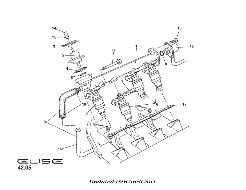 A117E6063S - FUEL INJECTOR-ELISE 2001