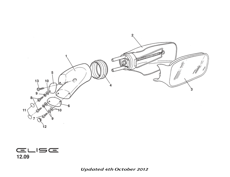 B117U0123F - PLINTH-DOOR MIRROR LH