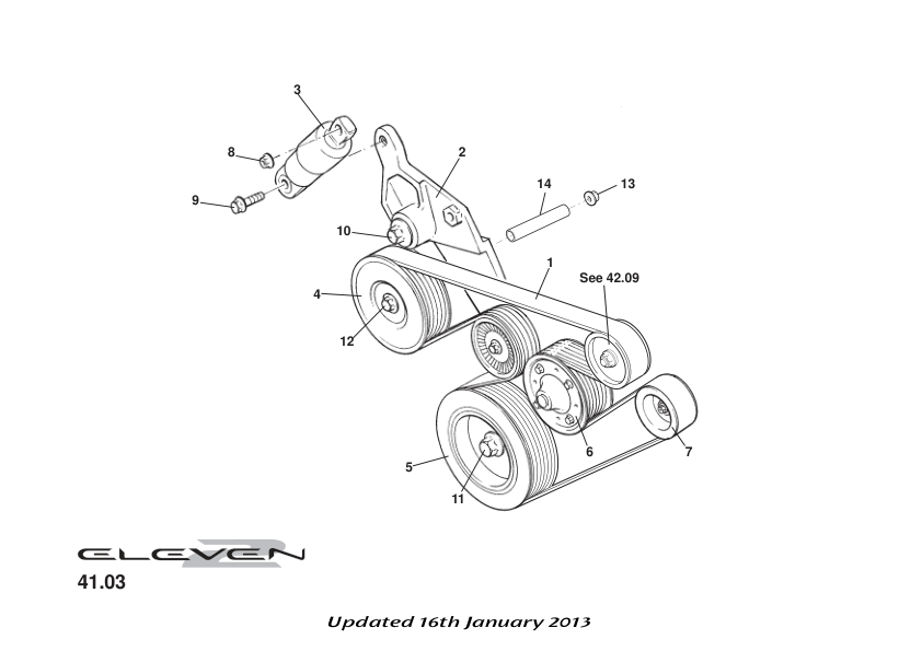 A120E6316S - TENSIONER ASSY-RIBBED BELT