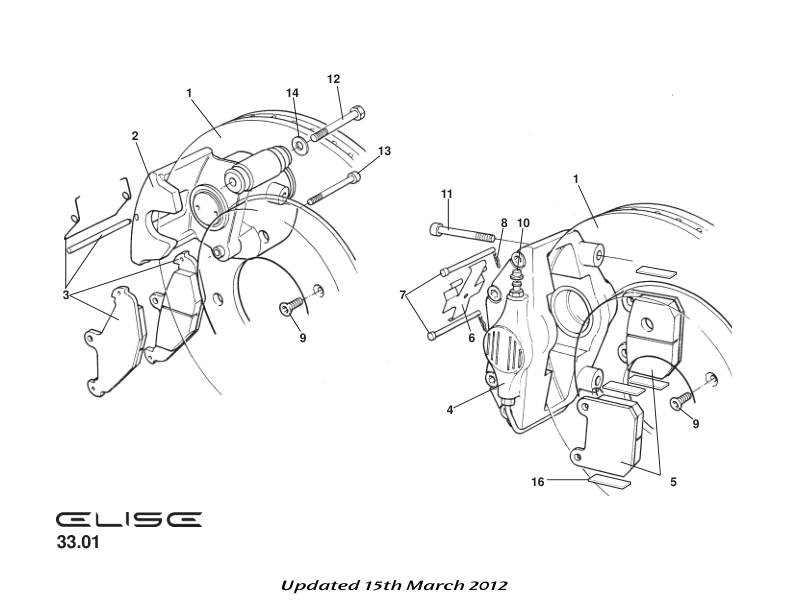 B117J0085S - REAR PAD SET (LEAD FREE)