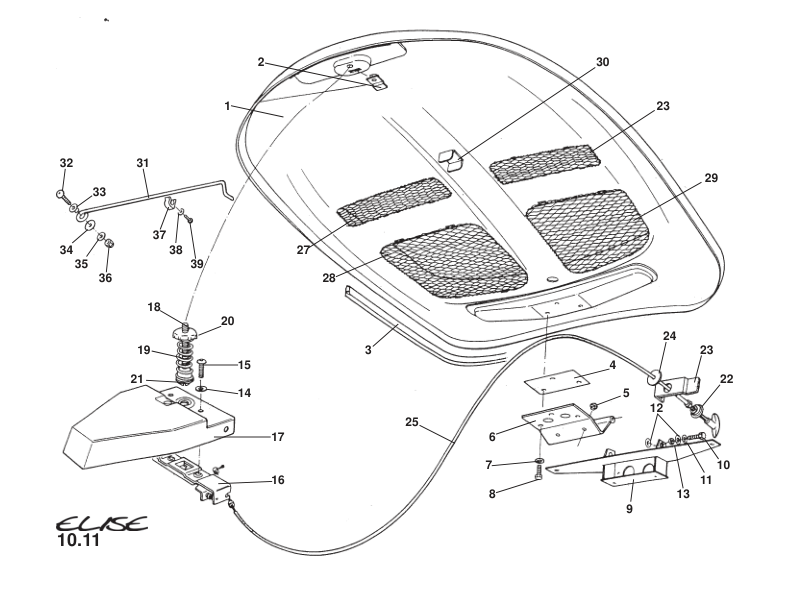 A082W6325F - SWIVEL CLIP-COVER STAY