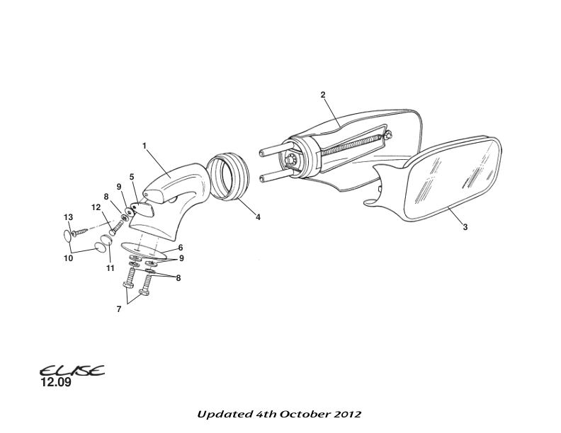 A111U6032F - BELLOWS-EXTERIOR MIRROR