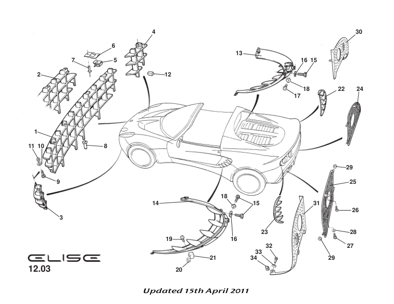 A117B0329F - BRACKET GRILLE SIDE