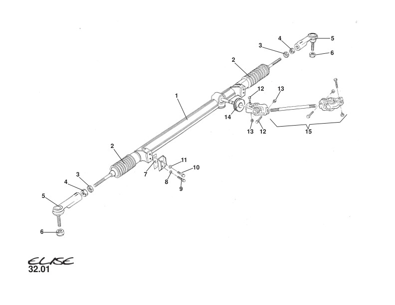A117H0053F - STEERING RACK ASSY LHD