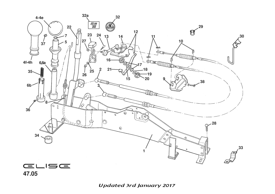 A120F0009S - GEAR LEVER ASSY-LHD(ROUND)