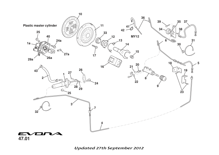 A132Q6017S - CLUTCH MASTER CYLINDER EVORA S