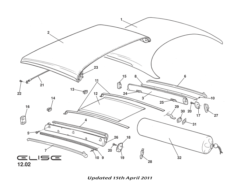 B116V0064H - CABLE-SOFT TOP-SIDE ADJUSTER