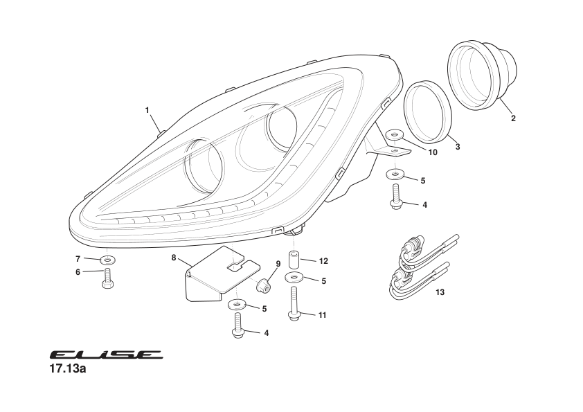 B120M4003F - Headlamp Assy LHD
