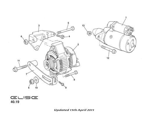 A117E6008F - ALTERNATOR-ELISE 2001