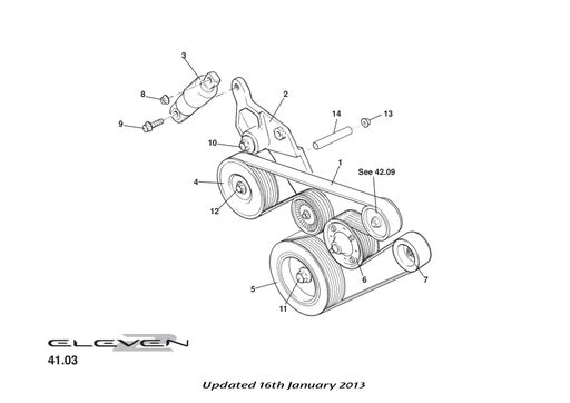 A120E6316S - TENSIONER ASSY-RIBBED BELT