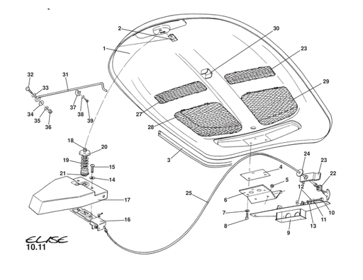 A082W6325F - SWIVEL CLIP-COVER STAY