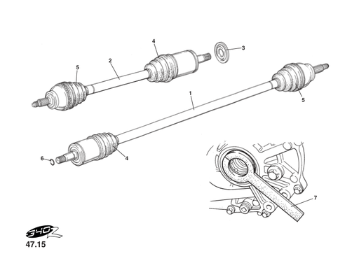 [A111D6012S] A111D6012S - KIT - BOOT(GAITER)OUTBOARD