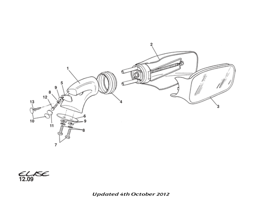 [A111U6032F] A111U6032F - BELLOWS-EXTERIOR MIRROR