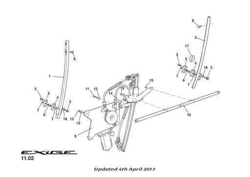 A116U0022F - STUD-GUIDE RAIL ADJUSTING