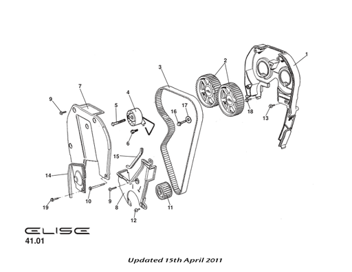 [A117E6036S] A117E6036S - COVER-TIMING BELT-UPPER FRONT