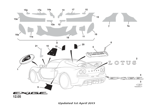 [A117U0170F] A117U0170F - NOSE BADGE-LOTUS (350C GREEN)