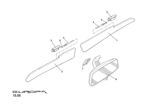 A117V0710J - SUNVISOR-DRIVER RHD LEATHER