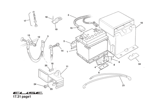 [A120M0016F] A120M0016F - NUT PLATE-BATTERY CLAMP
