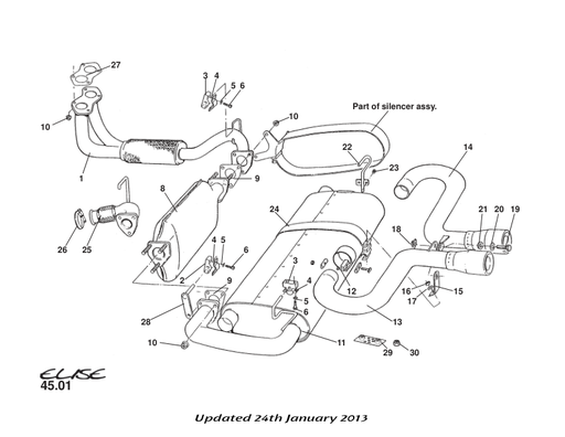 B111S0031F - TAIL PIPE & TRIM ASSY LH (STD)