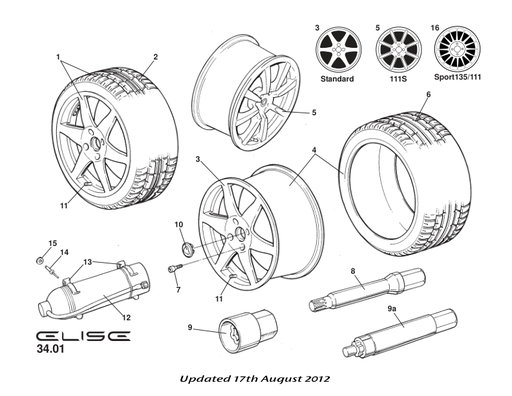 B117G6000F - WHEEL BOLT - STANDARD