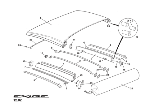 C116V0064H - CABLE-SOFT TOP-CENTRE ADJUSTER