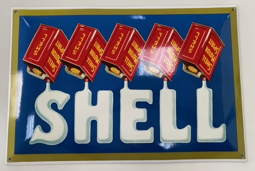 SHELL03 - Schelp kannyster geëmailleerde bord